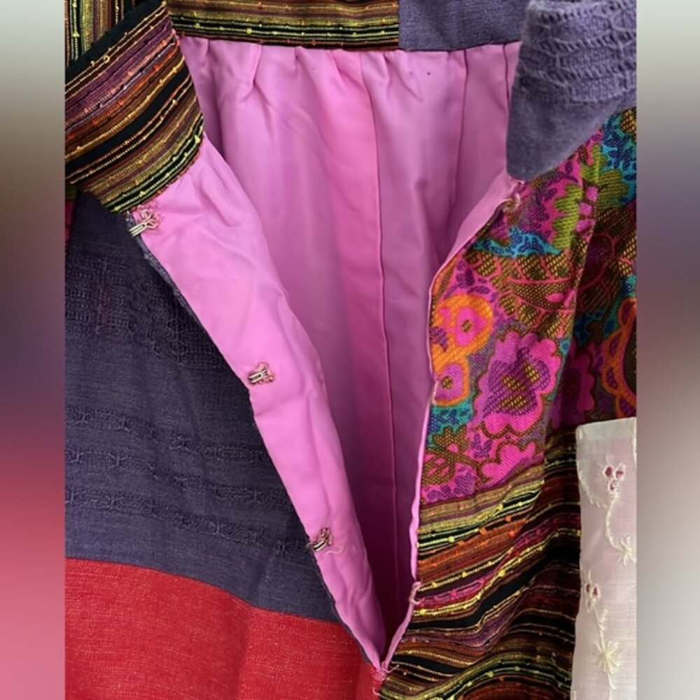 Vintage Colourful Patchwork Maxi Skirt View 6